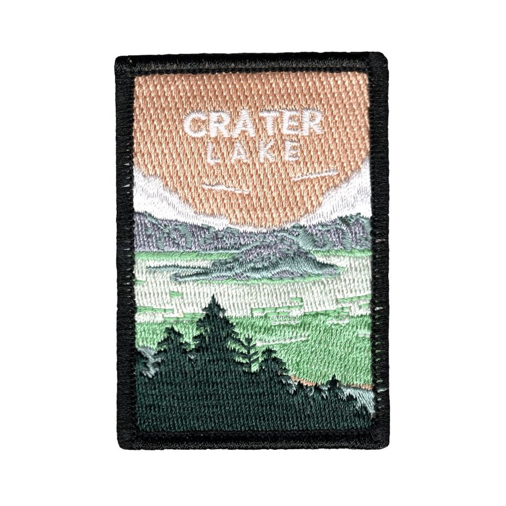 Crater Lake National Park Patch | Embroidered | Iron or Sew On | Minimalist